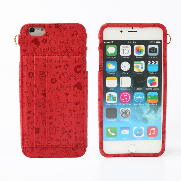China Supplier Cute Wallet Design Cover PU Leather Mobile Phone Case for iPhone 6plus