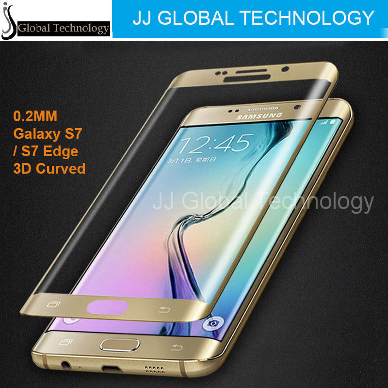 2016 New Arrival 3D Curved Full Cover 9h Tempered Glass Screen Protector for Samsung Galaxy S7 / S7 Edge