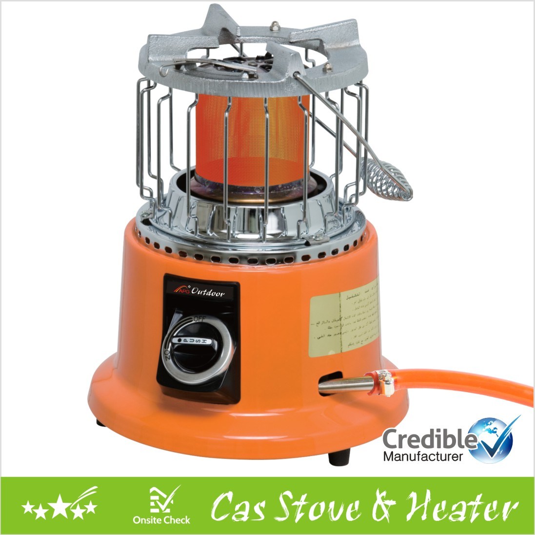 2 in 1 Gas Camping Heater and Gas Cooker