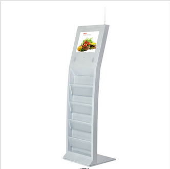 15 Inch Floor Standing Ad Player with Magazine Folder