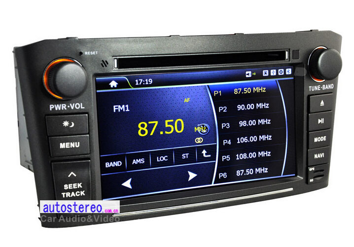 Car Radio GPS Navigation DVD Player for Toyota Avensis
