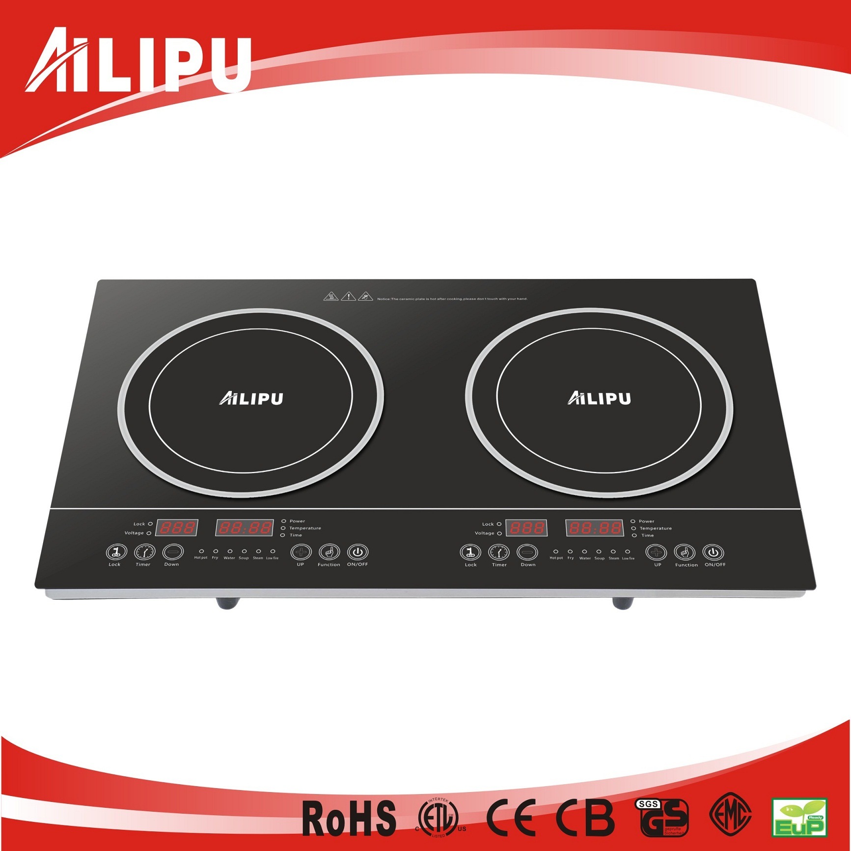 Double Burner Induction Heater of Home Appliance, Kitchenware, Infrared Heater, Stove, (SM-DIC02A)