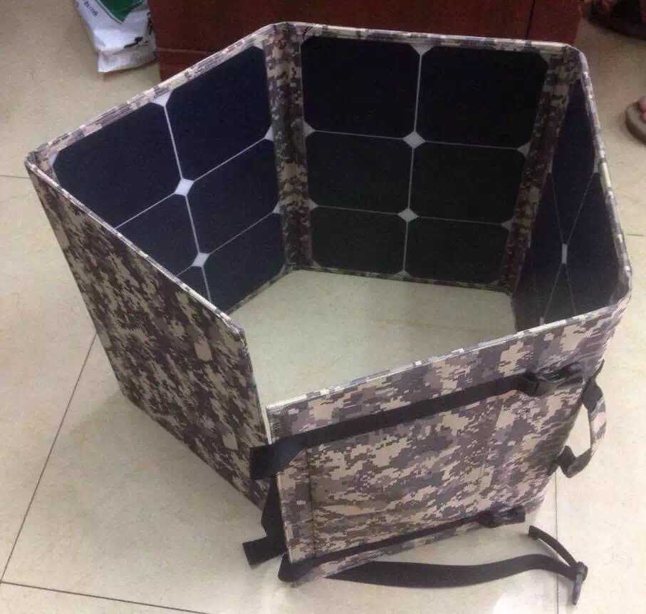 50W Folding Portable Solar Panel Charger Bag Charging 12V Batteries