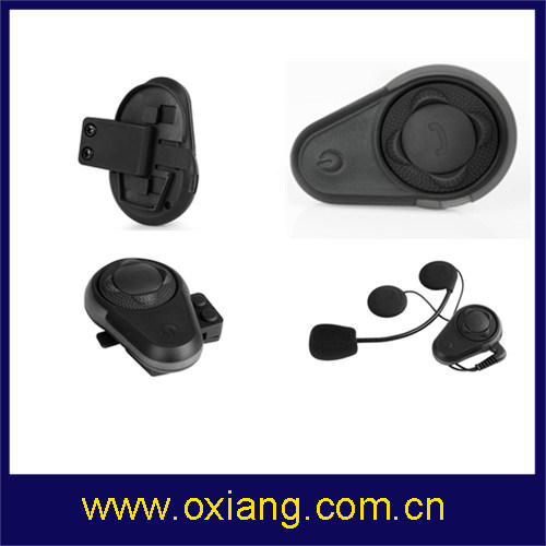Motorbike Helmet Bluetooth Headset with 500 Meters Direct Full-Duplex Intercom