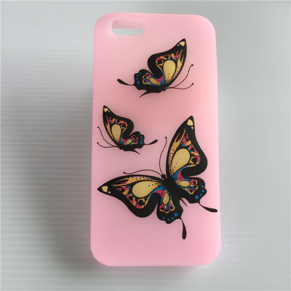 High Quality Custom Printed Butterfly Silicon Mobile Phone Case