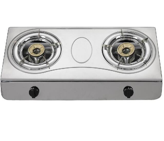 Stainless Steel Double Burner Gas Hob, Gas Stove