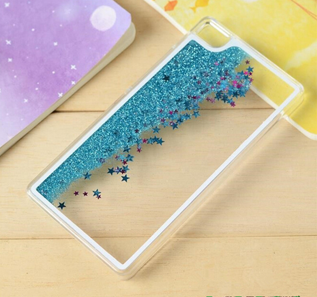 Cheap Mobile Phone Accessory Cell Phone Cover Case for Huawei P8 P9 Liquid Star Quicksand Phone Case
