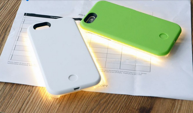 2016 High Quality Mobile Phone Accessories Cell Phone Case with Selfie Function Flashing LED Case for iPhone 5/5s/Se/6/6s