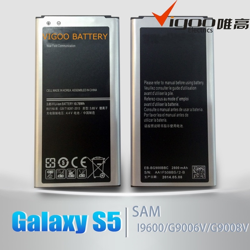 Newest Mobile Phone Battery for Samsung I9600 D9006 D9008 Galaxy S5 Battery Eb-Bg900bbc