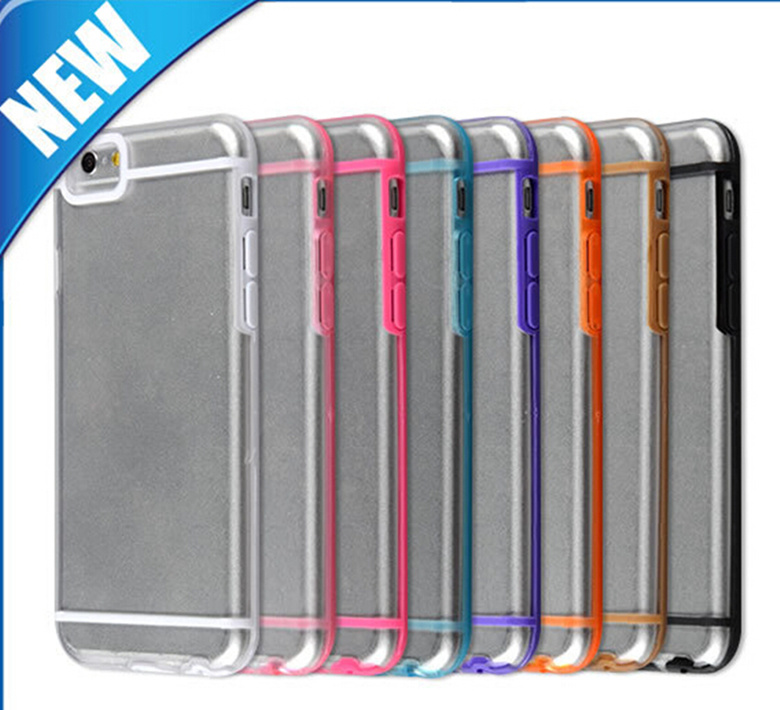 New Matte Transparent Hard PC Back Panel Soft TPU Bumper Mobile Phone Cover Case for iPhone 6s
