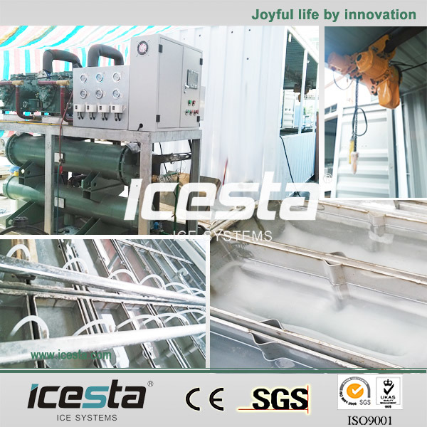 Icesta 20ton Water Cooled Commercial Ice Block Maker Machine