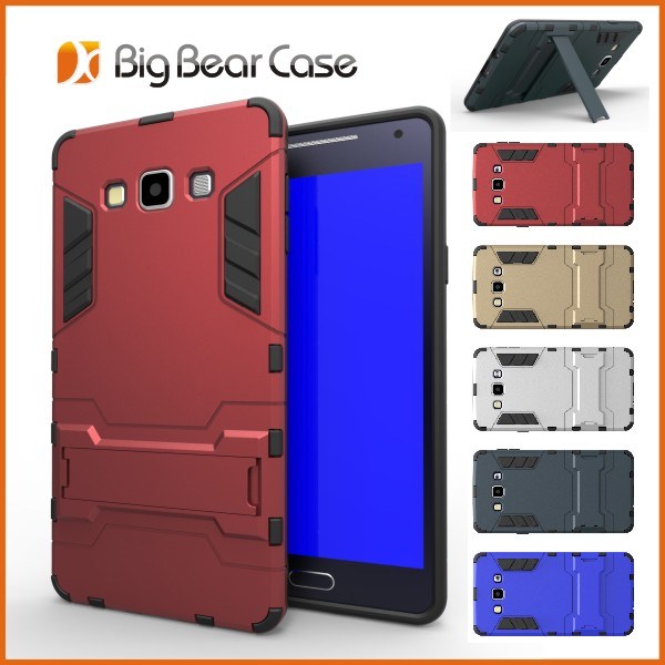Military Heavy Duty Bumper Armor Cover Stand Case Curved Film for Galaxy A7