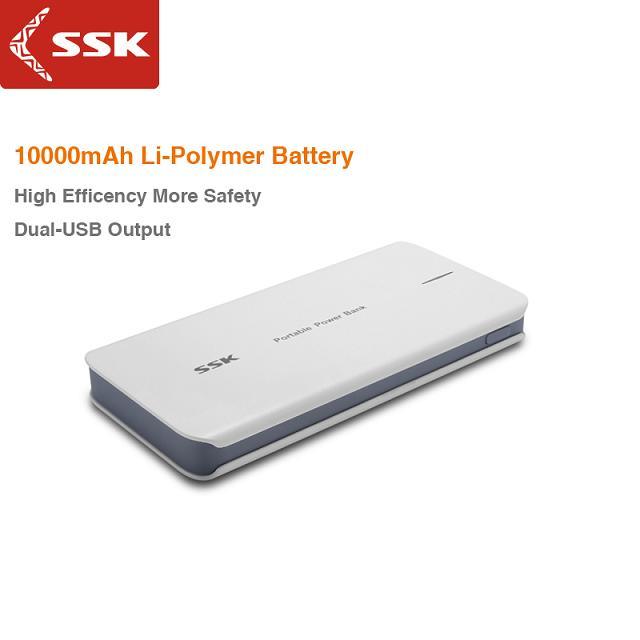 10000mAh Super Slim Double USB Output Li-Polymer Power Bank External Battery for Mobile Phones
