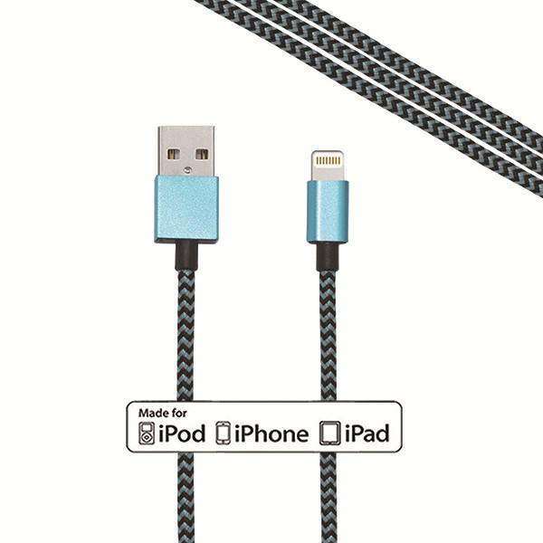 Wholesale Mfi Fabric Braided Cable for iPhone 5 for iPad Air Support Ios8.0 with Mfi Certification C48 Connector