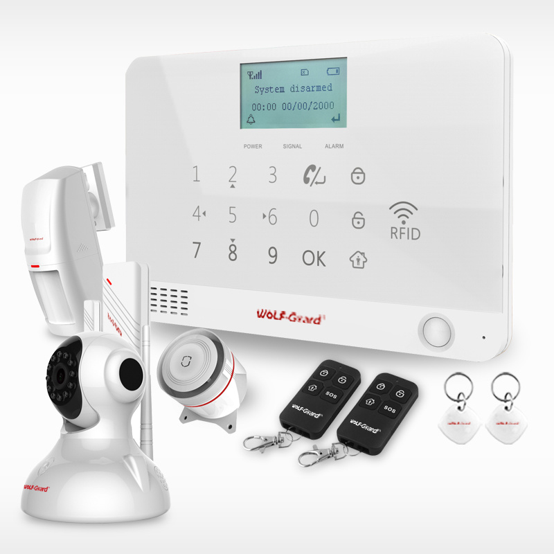 New Wolf-Guard Wireless Home Security Alarm System with RFID Card for Arm/Disarm Yl-007mr1