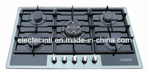 Gas Hob with 5 Burners and Enamel Water Tray, Cast Iron Ignition (GH-G935C)