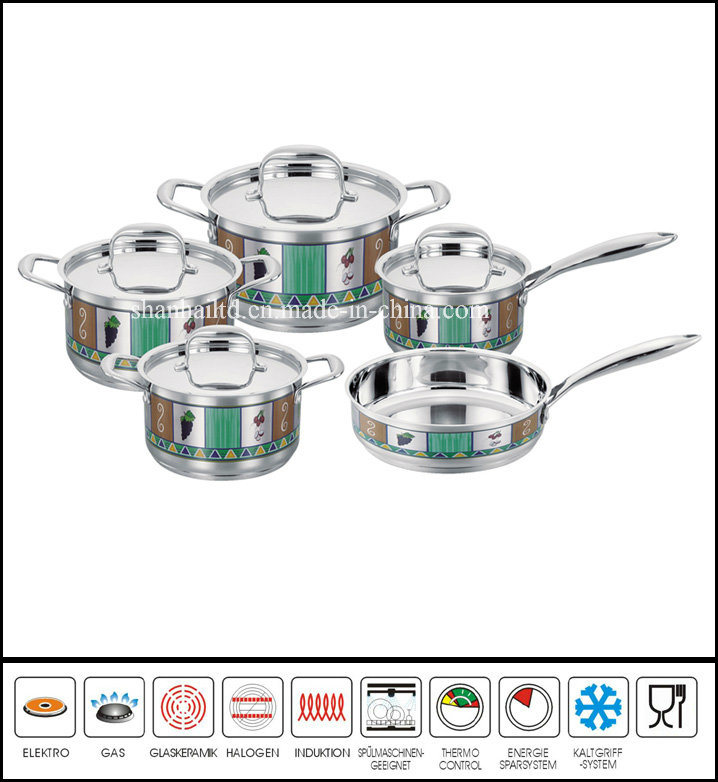 Decal Coasting Stainless Steel Cookware Set