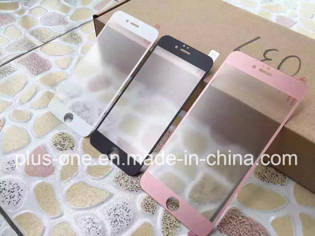 Full Cover Silk Print Colorful Matte Tempered Glass Screen Protector for iPhone 6 and 6 Plus