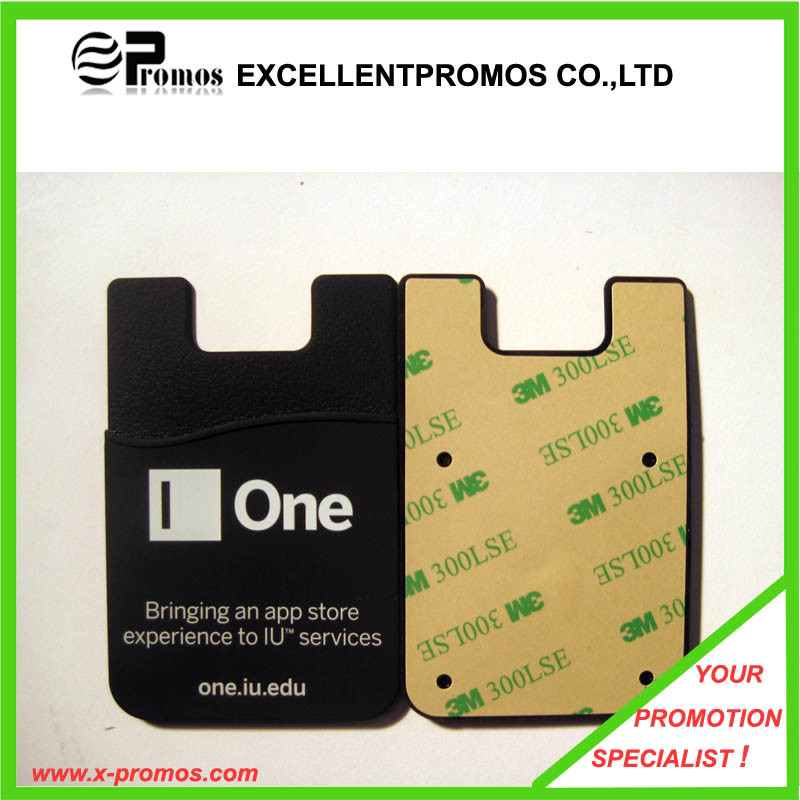 Custom Logo Good Quality Silicone Card Holder for Mobile Phone (EP-C9061)