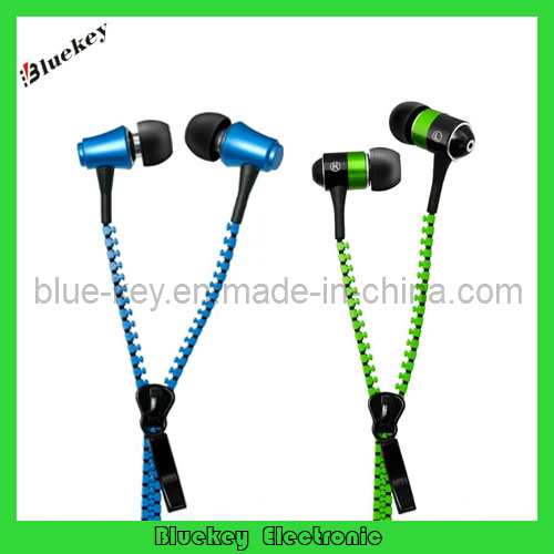 Fashionable Zipper Earphones for iPhone 4/4s/5 with Highest Quallity