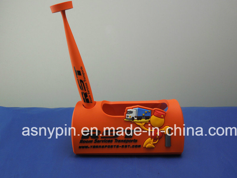 Soft PVC Mobile Desk Stand with Pen Holder