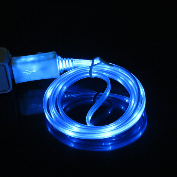 Fashionable Flowing LED Light Charger Cable