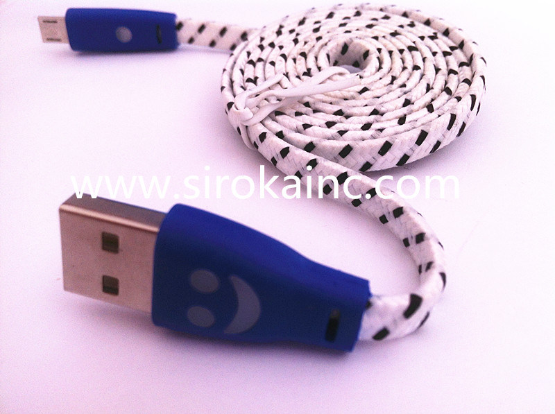 Micro USB Cable, Popular Braided USB Data Cable Micro USB Cable for Cell Phone