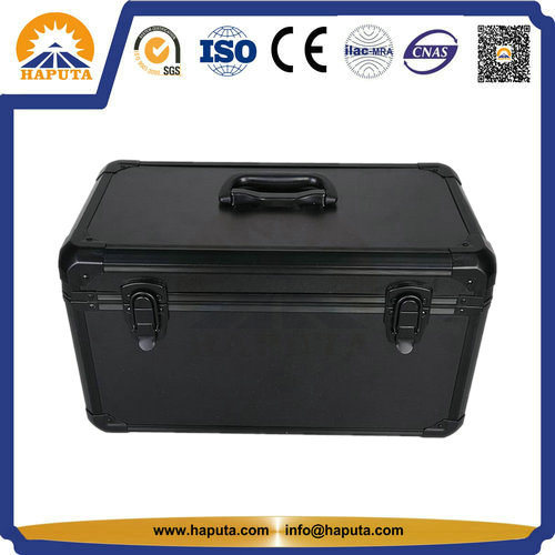 Black Striped Aluminium Briefcase Tool Case & Camera Case