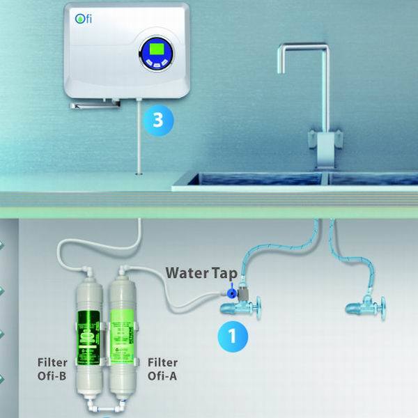 Tap Ozone Water Purifier HEPA Filter for Home Used