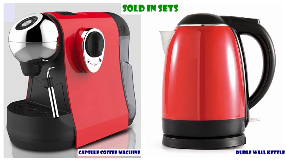 Coffee Machine with Kettle Sold in Sets