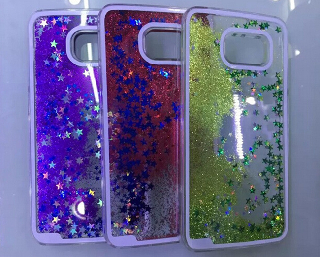 Mobile Phone Accessory Cell Phone Case 3D PC Liquid Quicksand Case for Samsung S5/S6/S7 for Samsung J2/J4/J5/J7
