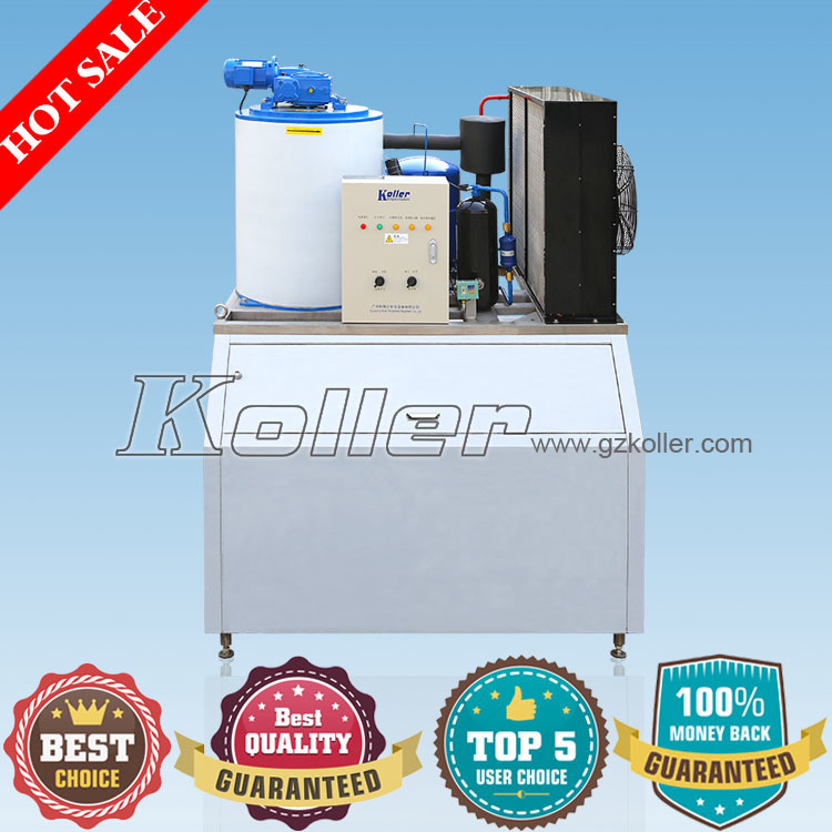 China Koller Salt Water Flake Ice Maker Machine with PLC Controller for Fishing Boat