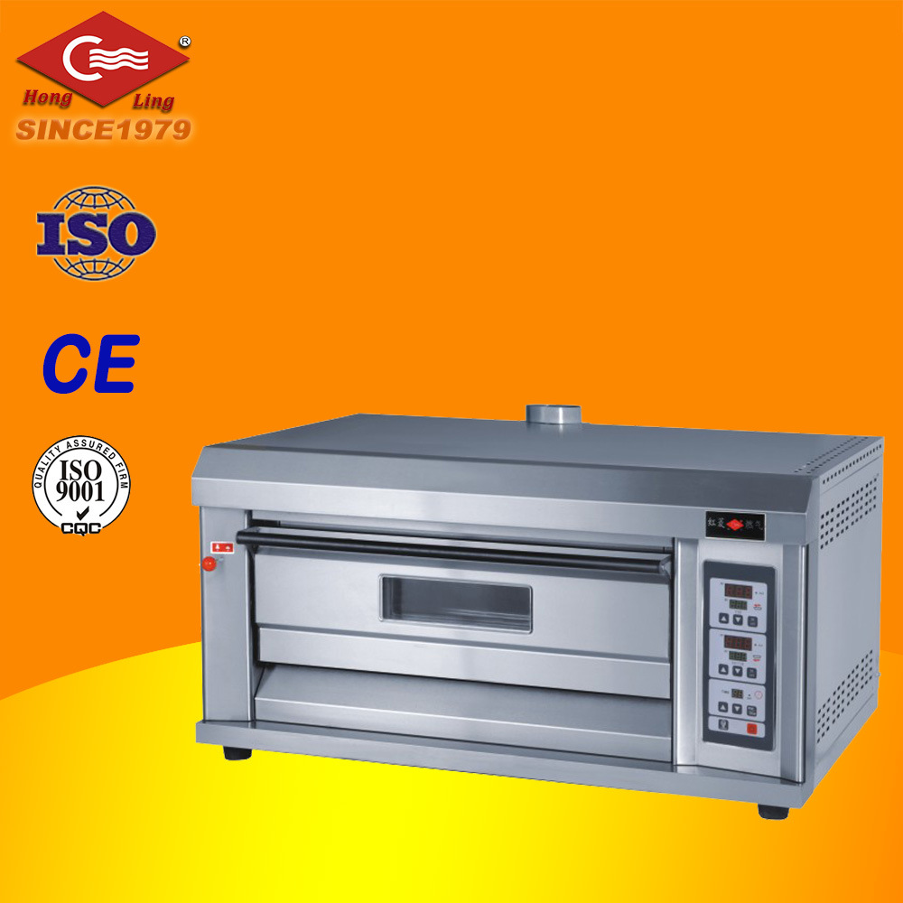 Luxurious Gas Pizza Oven for Bakery with 1-Deck, 2-Pan (HLY-102D)