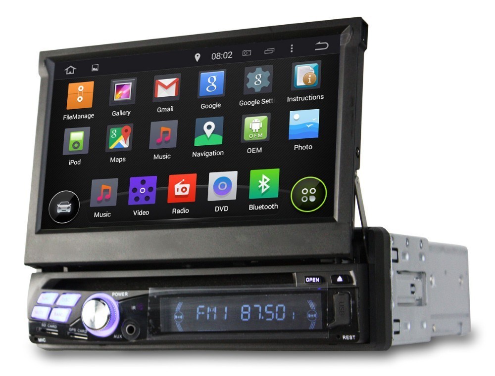 Universal 7 Inch 1 DIN Android 4.4.4/Wince Car DVD Player Gp-8600 with Reversing Camera Car Radio GPS Navigation Support 3G/WiFi/Bluetooth/DVD