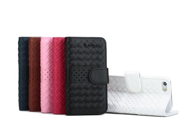 2015 New Arrival Hand Woven Pattern Genuine Leather Mobile Phone Case Cover for Apple iPhone 5 5s iPhone5