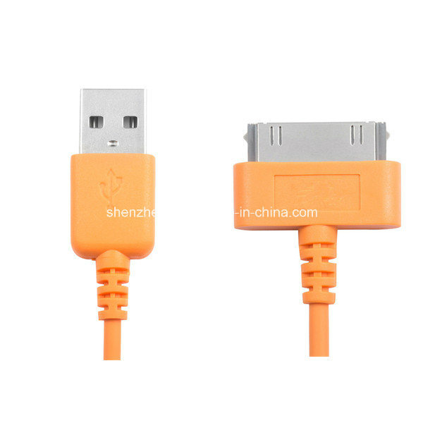 Cell Phone USB Data Cable Round USB Cables for iPhone 4 4s (JHU029)