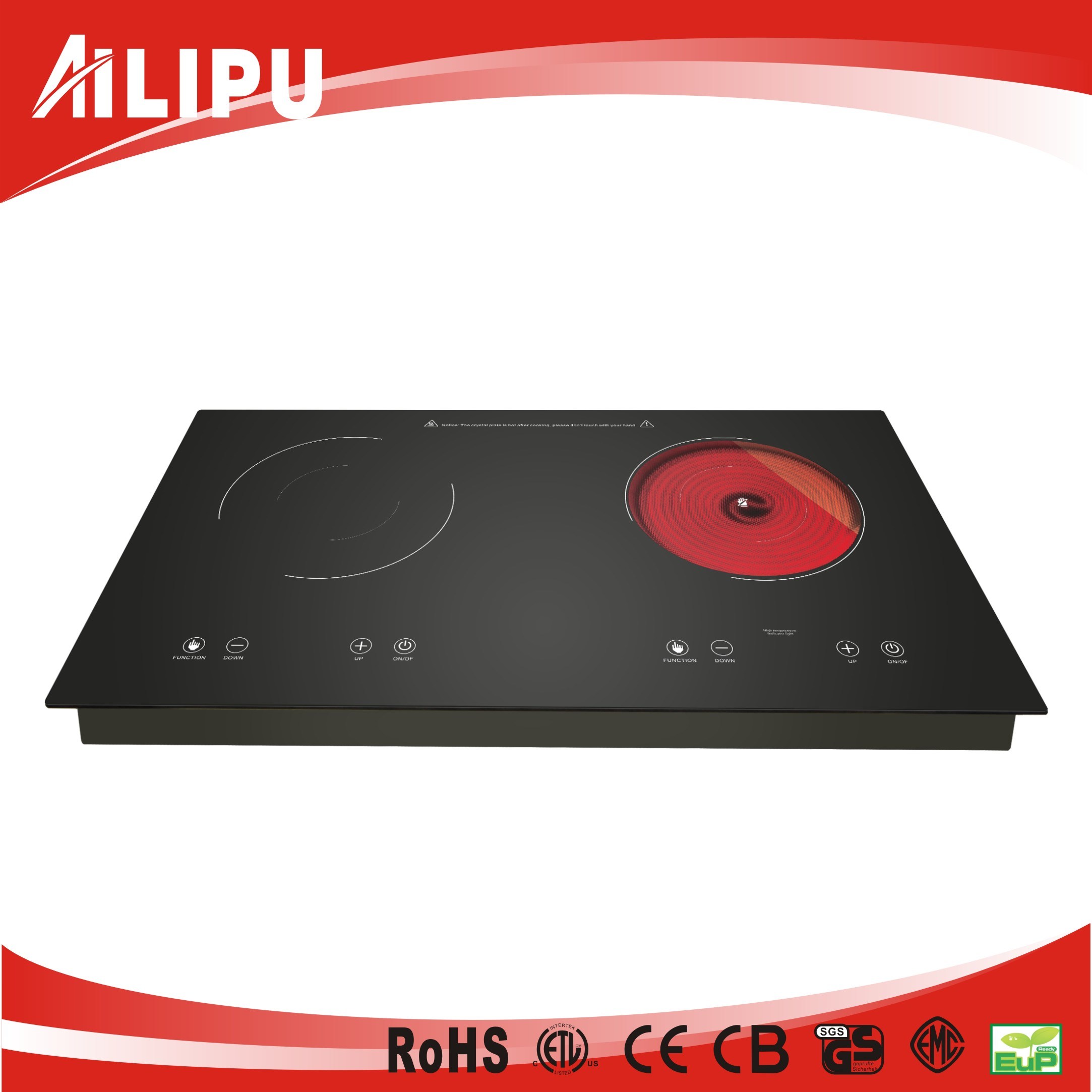 Built-in Induction Cooker+Infrared Cooker Sm-Dic09-1