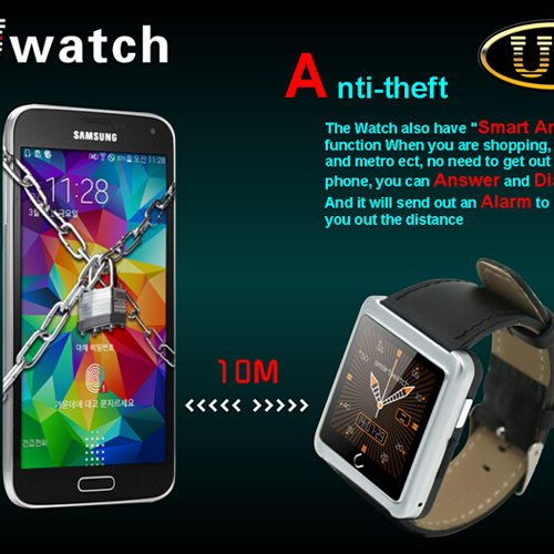 New Design Android 4.2 System Portable Pebble Smart Watch U10 Watch