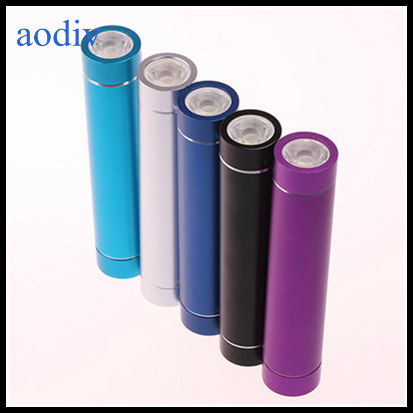Small Round Metal Power Bank with 2200mAh