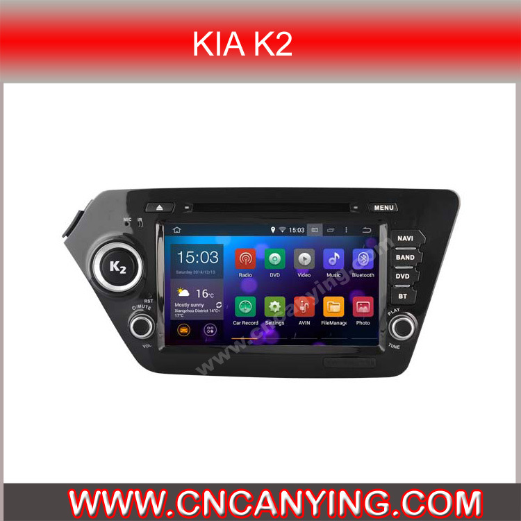Pure Android 4.4.4 Car GPS Player for KIA K2 with Bluetooth A9 CPU 1g RAM 8g Inland Capatitive Touch Screen. (AD-9582)