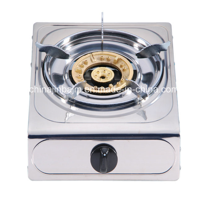 Single Burner Stainless Steel 120 Golden Iron Gas Cooker/Gas Stove