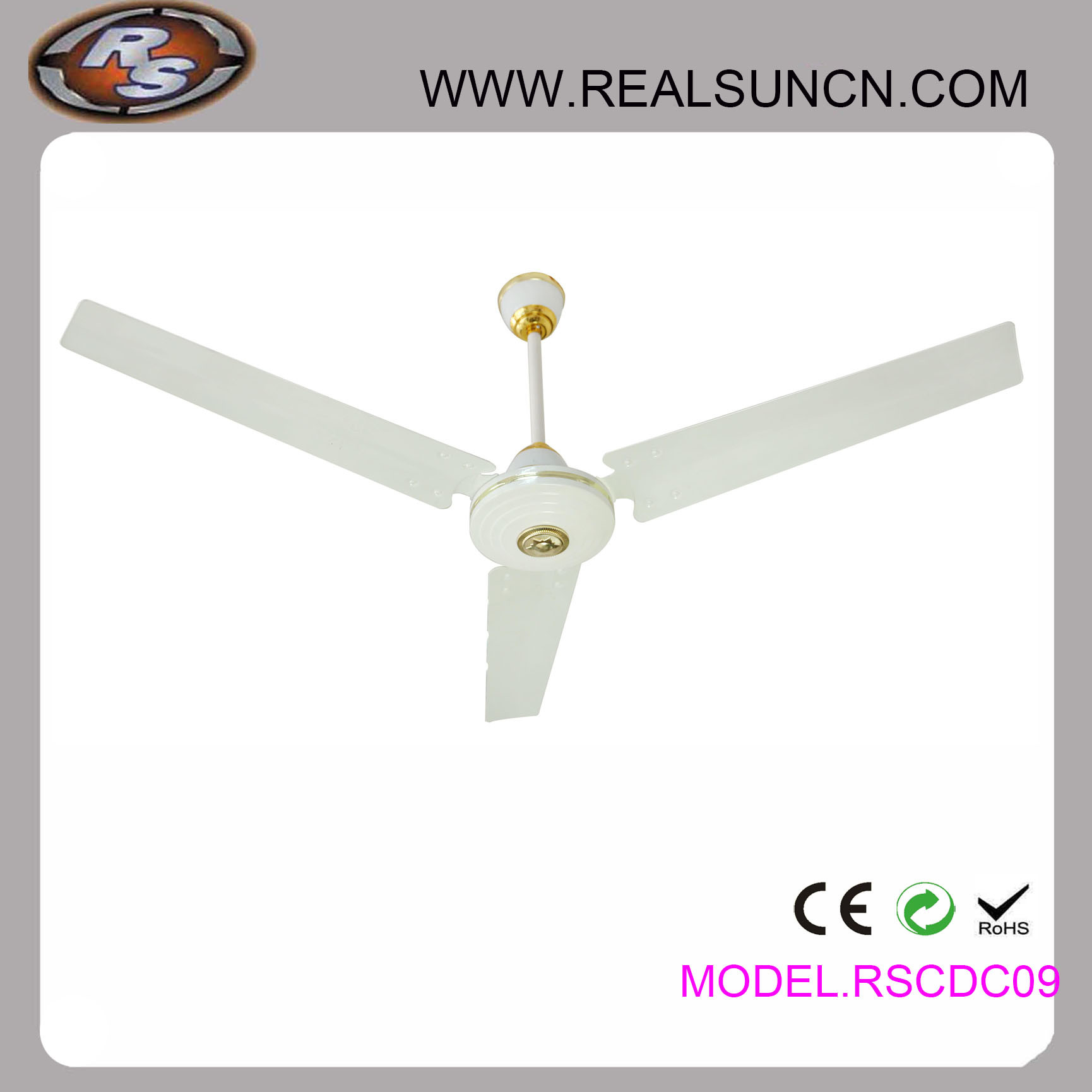 12V DC Brushless Motor 56inch Solar DC Ceiling Fan