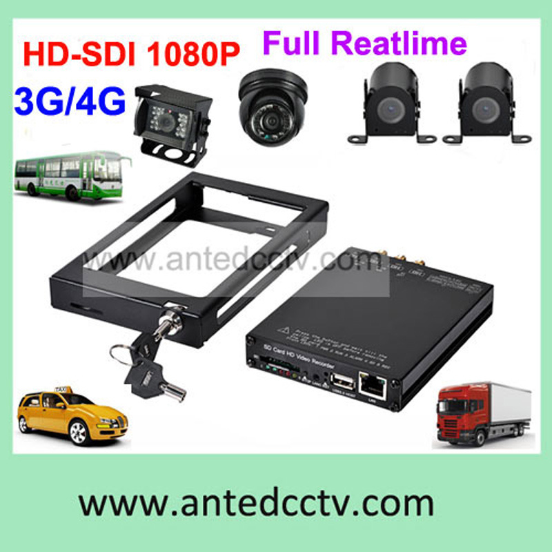 HD 1080P 3G 4G WiFi GPS 4 Camera Mobile DVR System