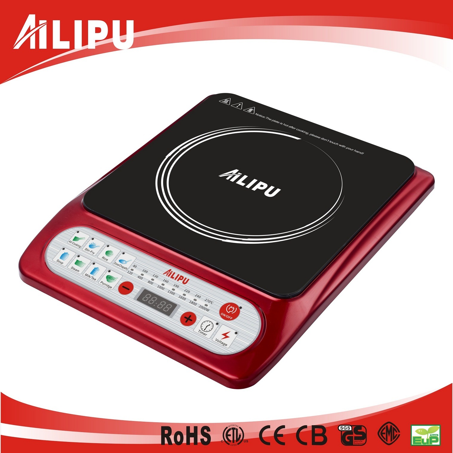 120V 1500W Button Control Induction Cooktop Hot Sale in Us
