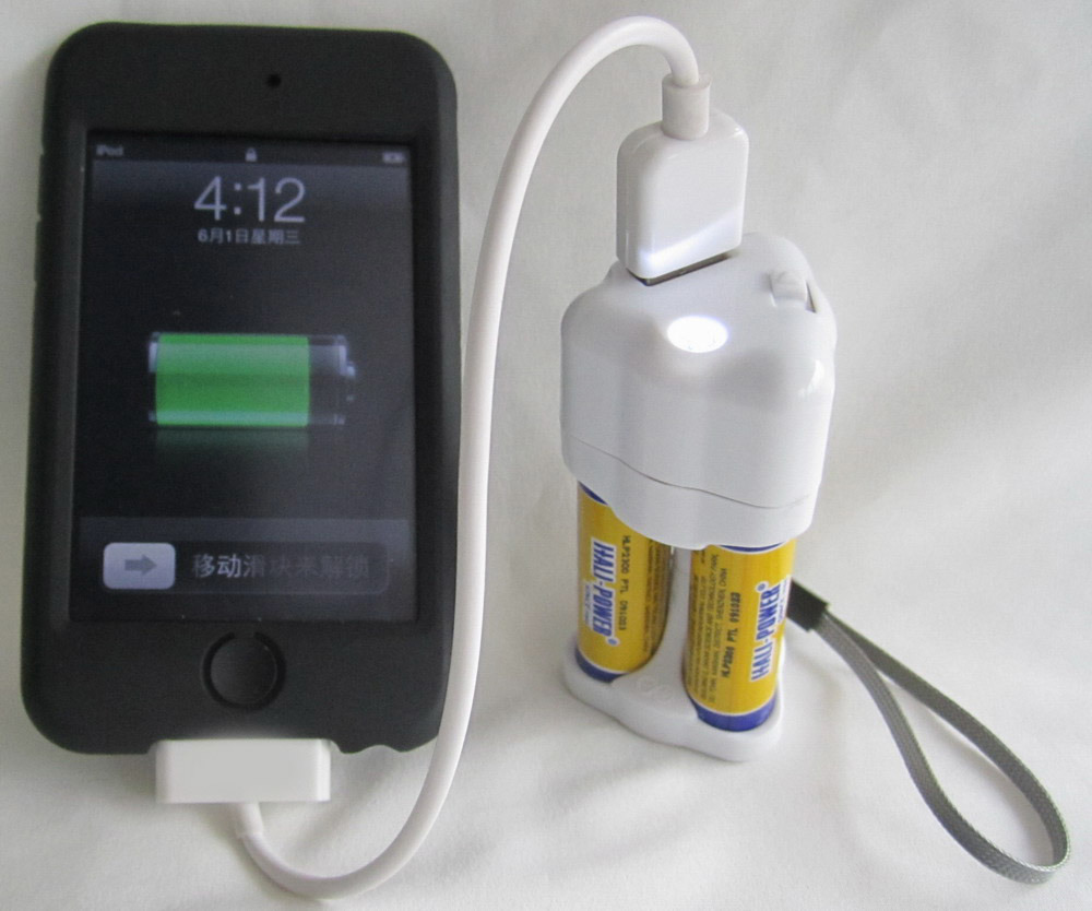 3AA LED Emergency Charger for iPod, Mobile Phone, MP3, MP4