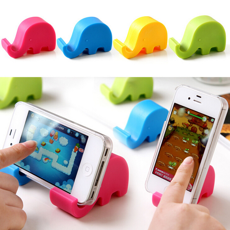 Various Colors Avaliable Funny 3D Shape Tablet Cellphone Desktop Elephant Animal Phone Holder