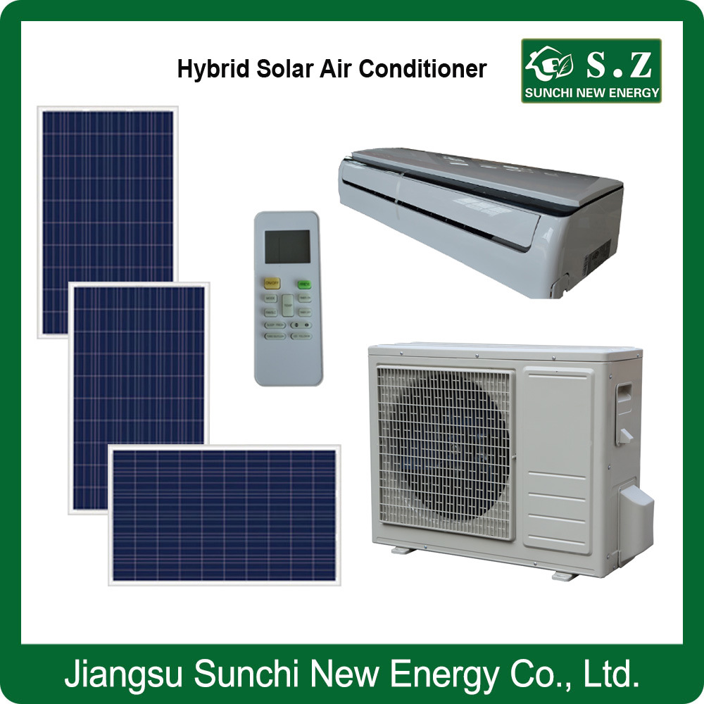 Acdc Hybrid Cheapest Hot Area Solar Affordable Air Conditioners with Heat