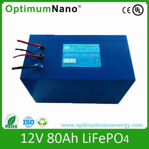 12V 80ah Rechargeable Lithium Battery for Solar Power System
