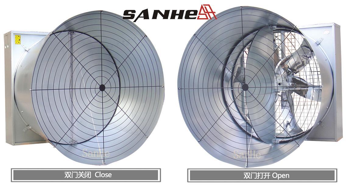 The High Efficiency Popular Ventilation Fan Double Door Cone Exhaust Fan