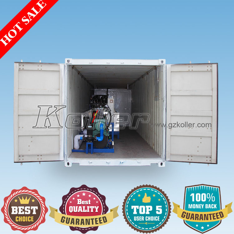 3 Tons Containerized Block Ice Maker with Stainless Steel for Food & Fish